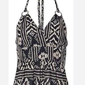 Boho halter dress, black and cream by Lascana.  Size large